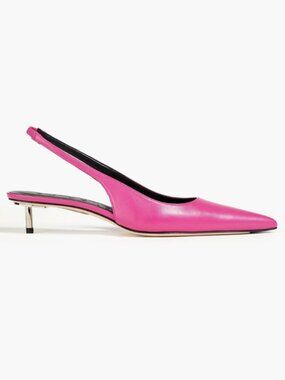Leather slingback pumps